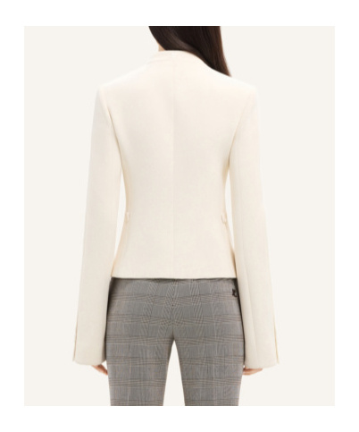 Courrèges Heritage Concealed-fastening Crepe Jacket In White