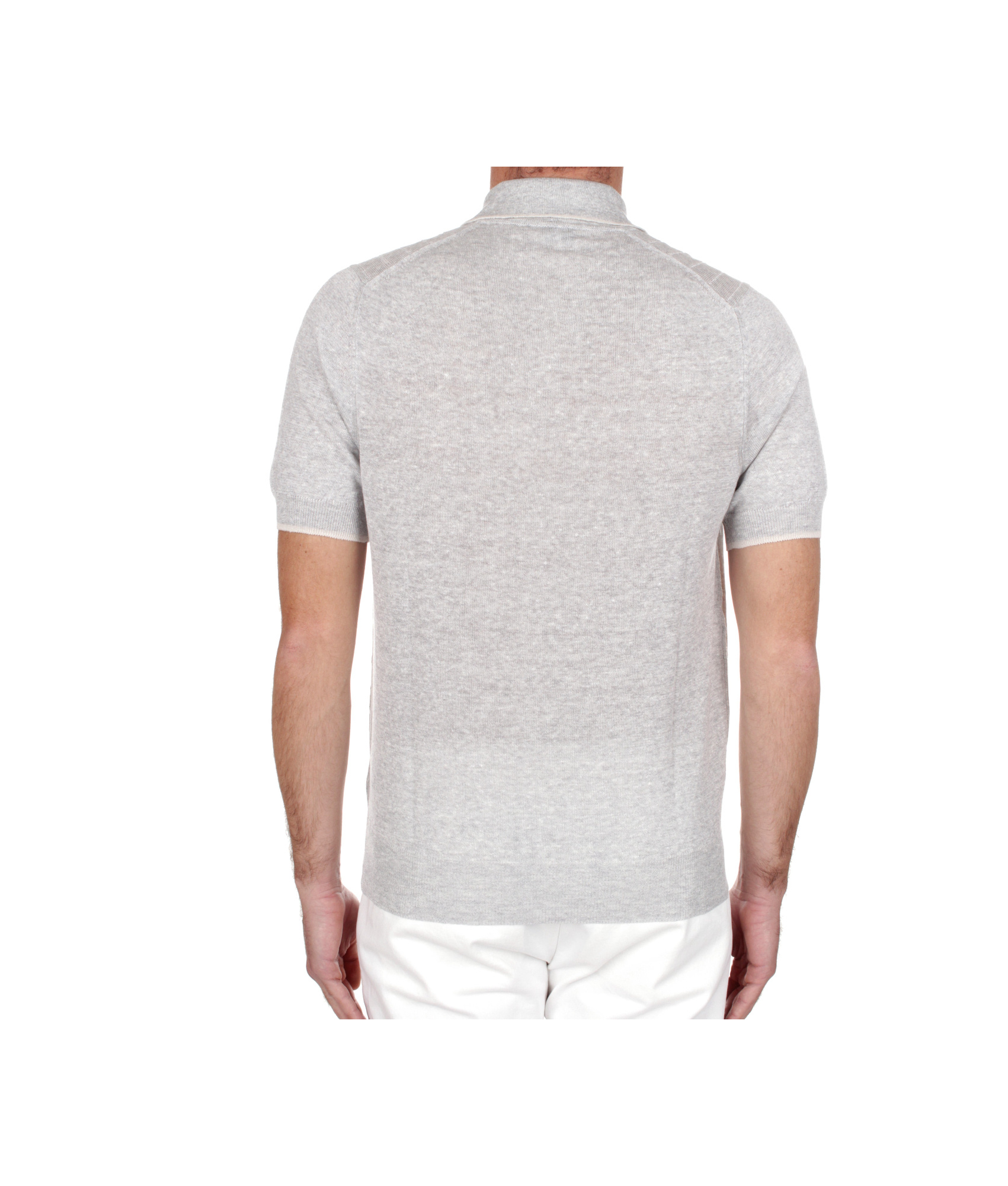 Fedeli Short-sleeved Polo Shirt In Gray
