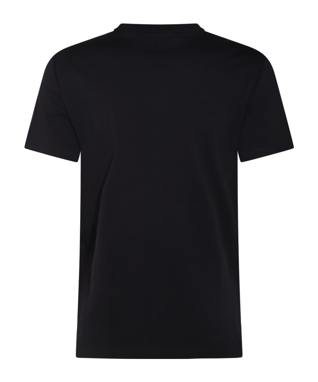 Loro Piana Open-necked Black Shirt In Black