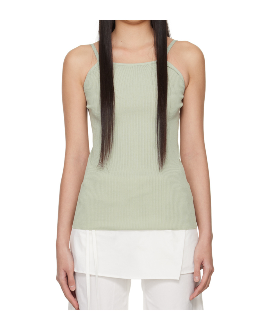 Low Classic Ribbed Knit Tank Top In White