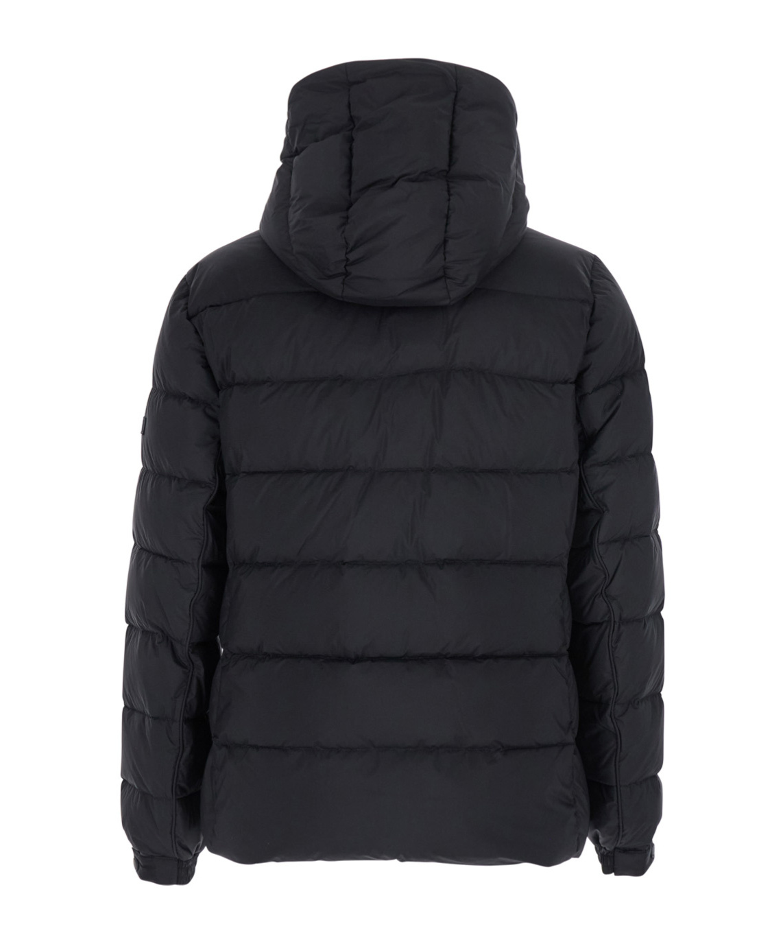Tatras Borbore Black Down Jacket With Hood And Logo Patch On The Side In Tech Fabric Man In Black