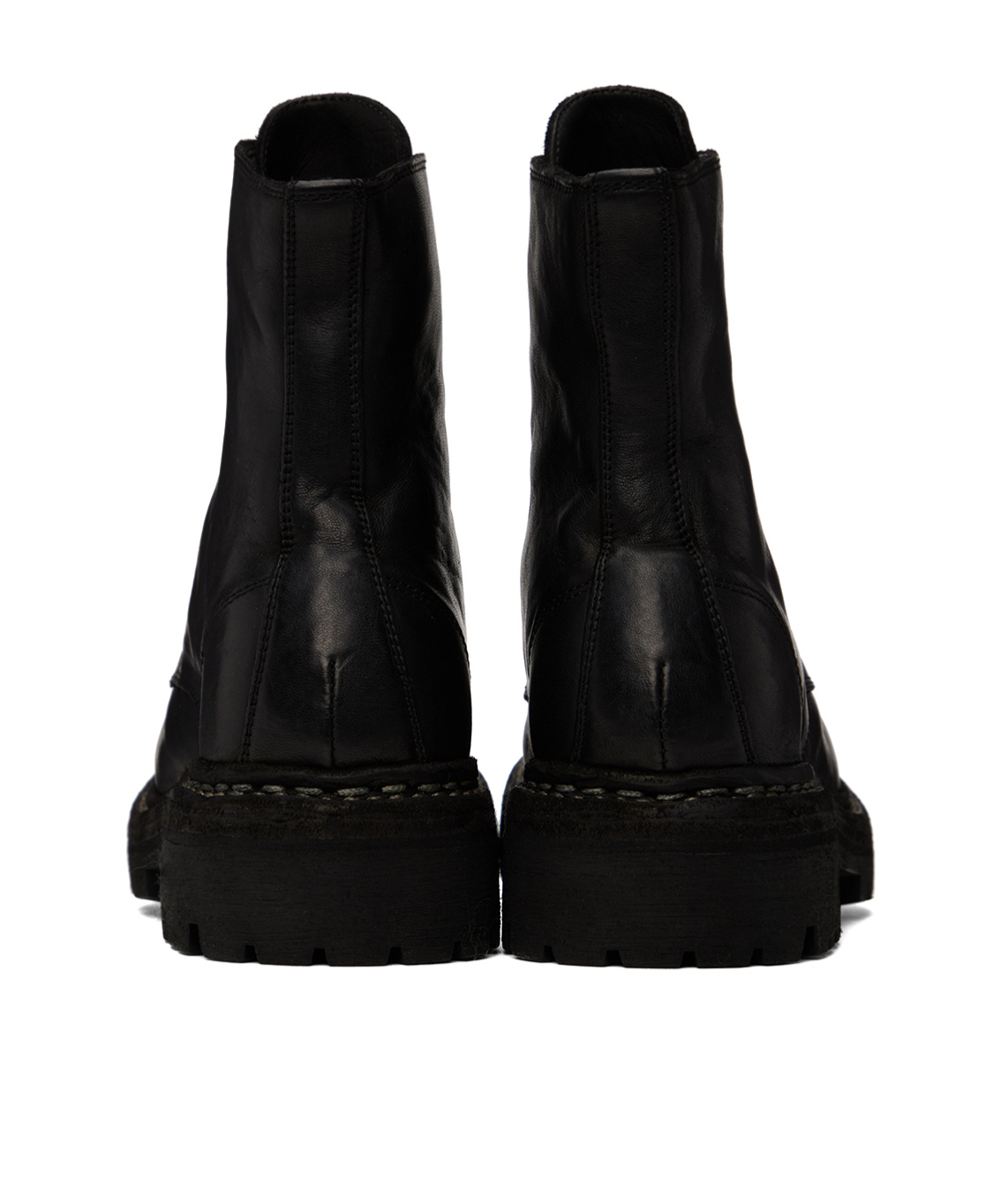 Guidi Lacing Ankle Boots In Black