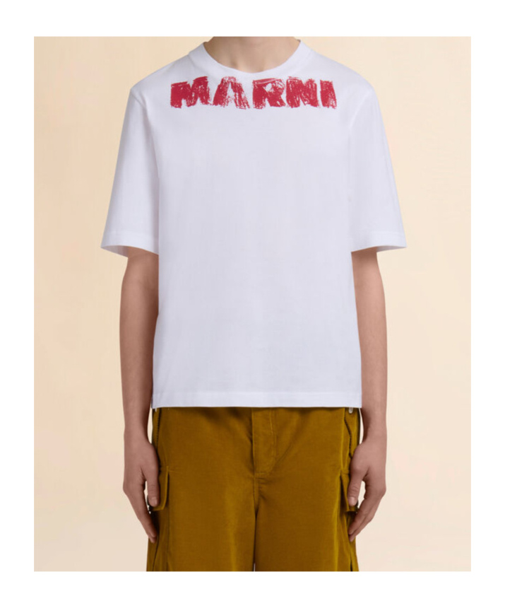 Marni Logo T-shirt In White