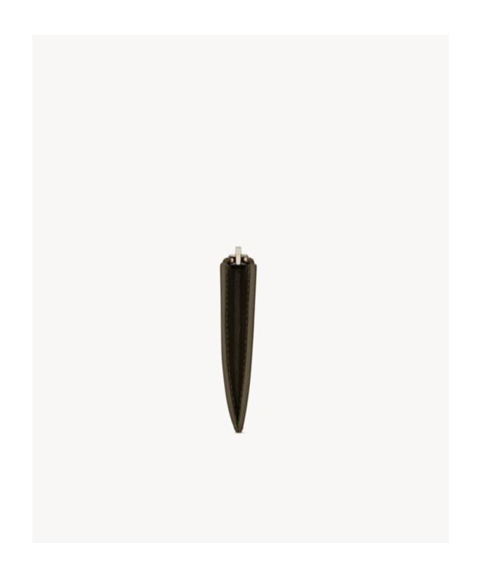 Saint Laurent Zipper Card Bag In Brown