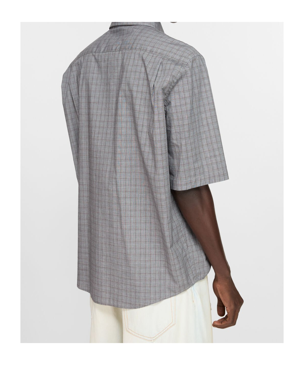 Shop Acne Studios Short-sleeve Button-up Shirt In Gray
