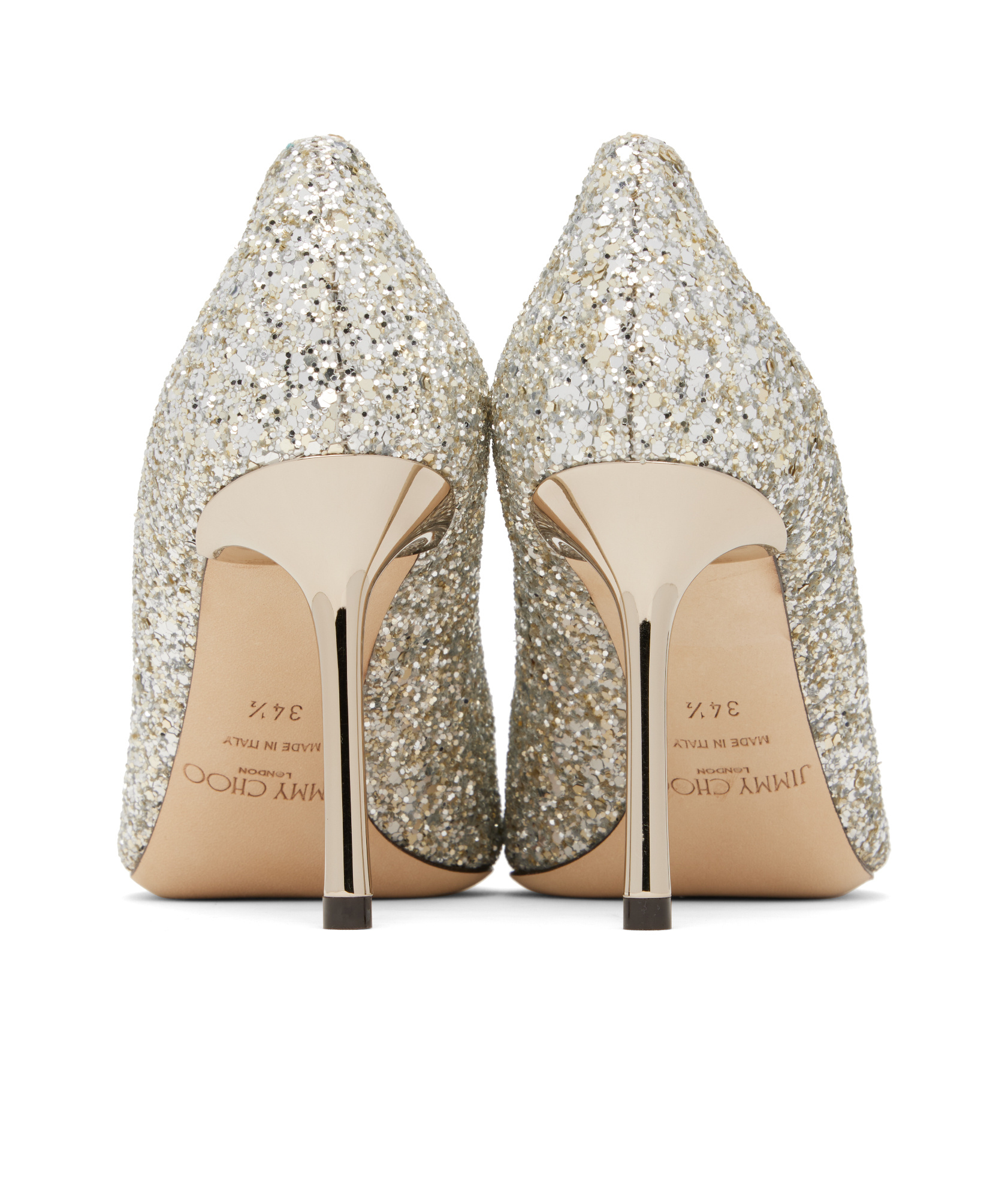 Jimmy Choo Silver Romy 85 Heels In Silver
