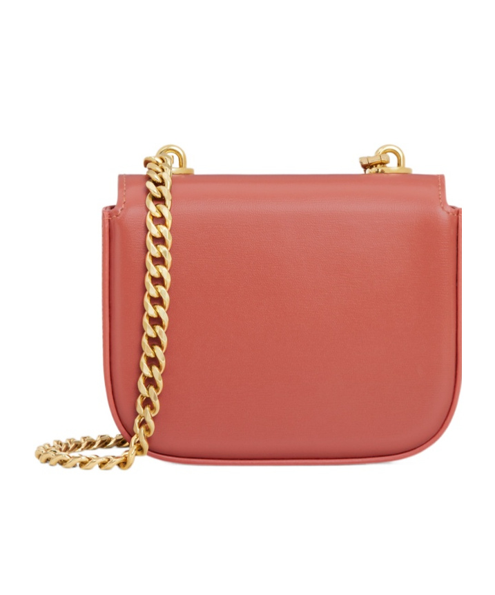 Celine Teen Victoire Leather Shoulder Bag In Red