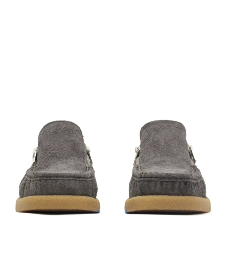Burberry Chance Suede Loafers In Black
