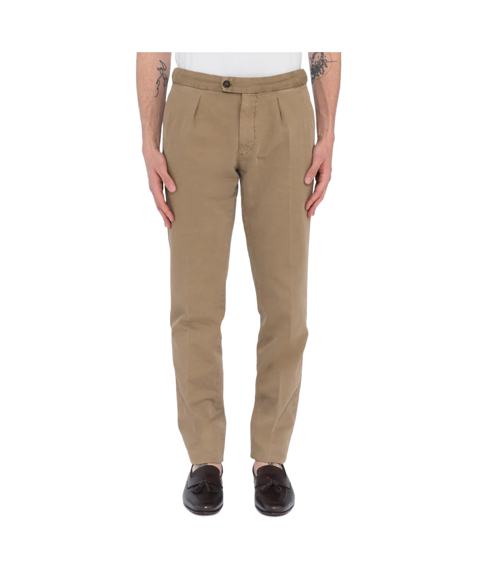 Incotex Trousers With Back Pockets And Belt Loops