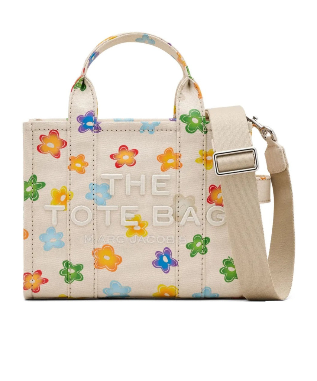 Marc Jacobs The Wild Daisy Small Tote Bag In White