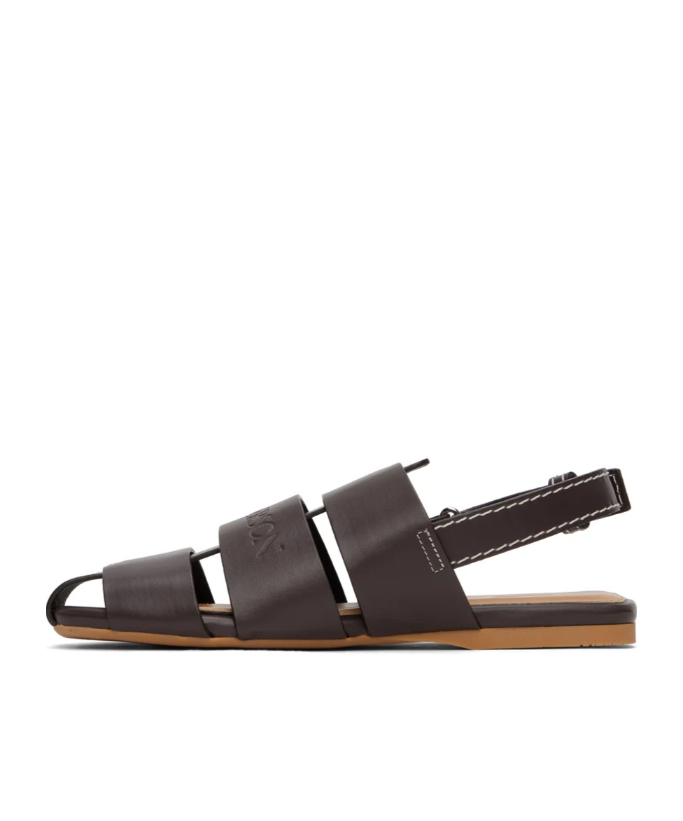 Jw Anderson Flat Sandals  Woman Color Brown In Black
