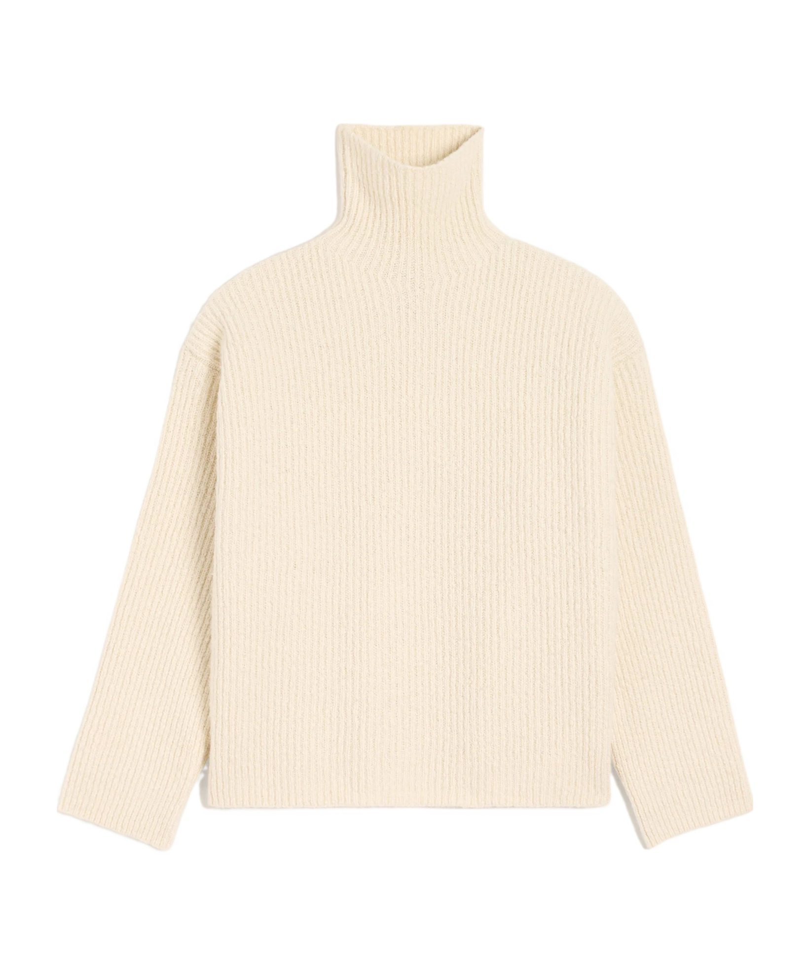 Ami Alexandre Mattiussi Merino Wool Sweater With Silhouette In Neutral