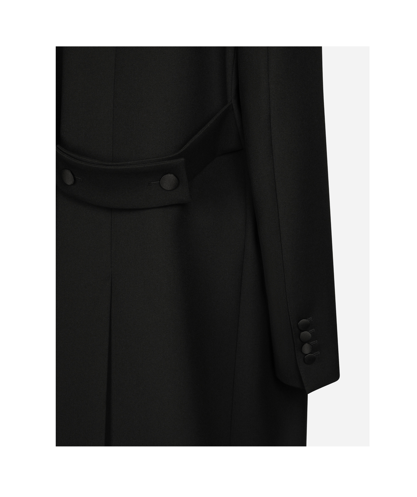 Dolce & Gabbana Wool Gabardine Double-breasted Coat - Women's - Silk/virgin Wool In Black