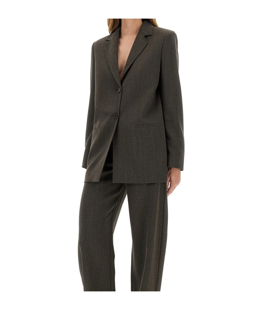 Moschino Jeans Wool Blend Jacket In Black