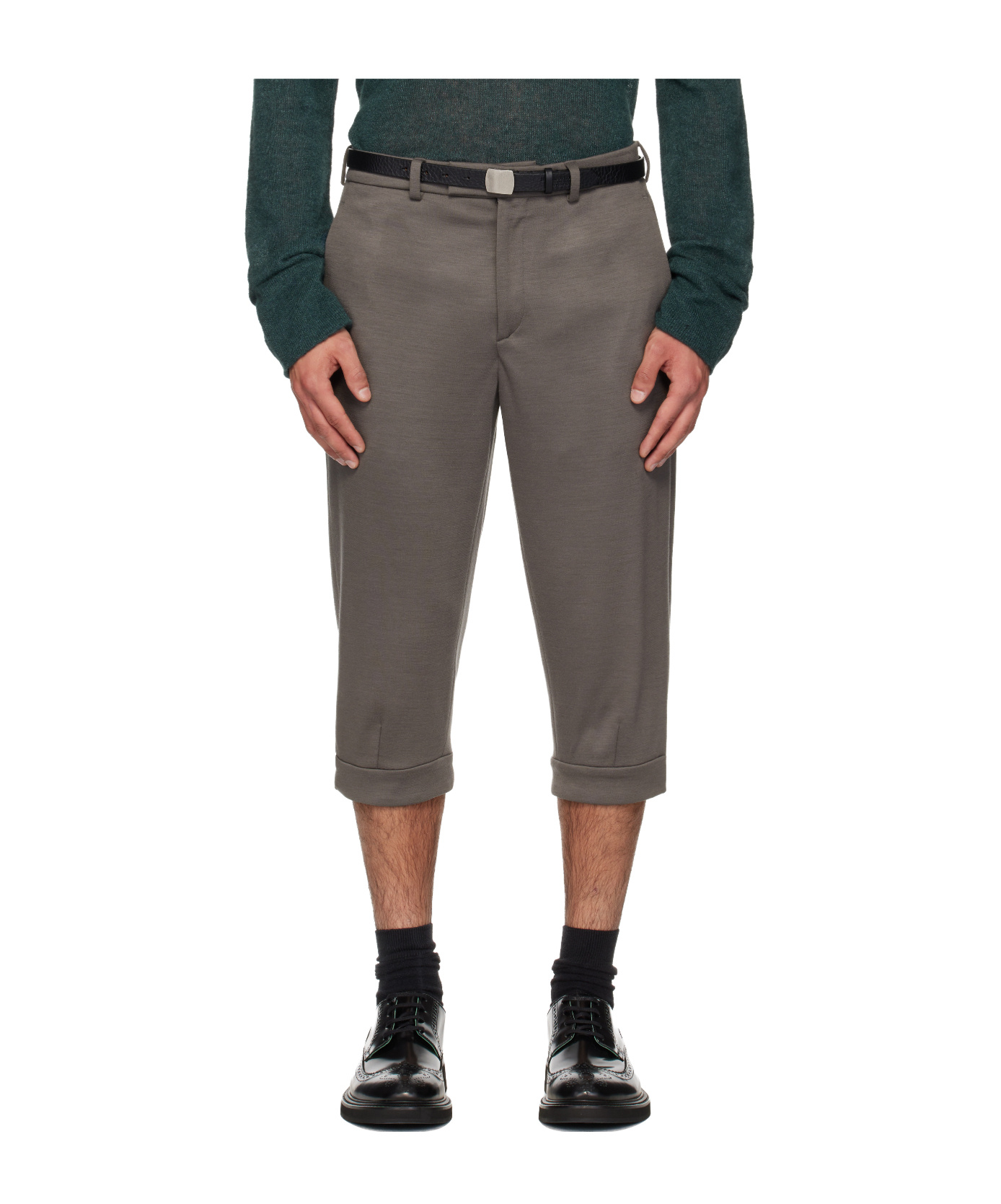 Rier Gray Knickerbocker Shorts In Gray