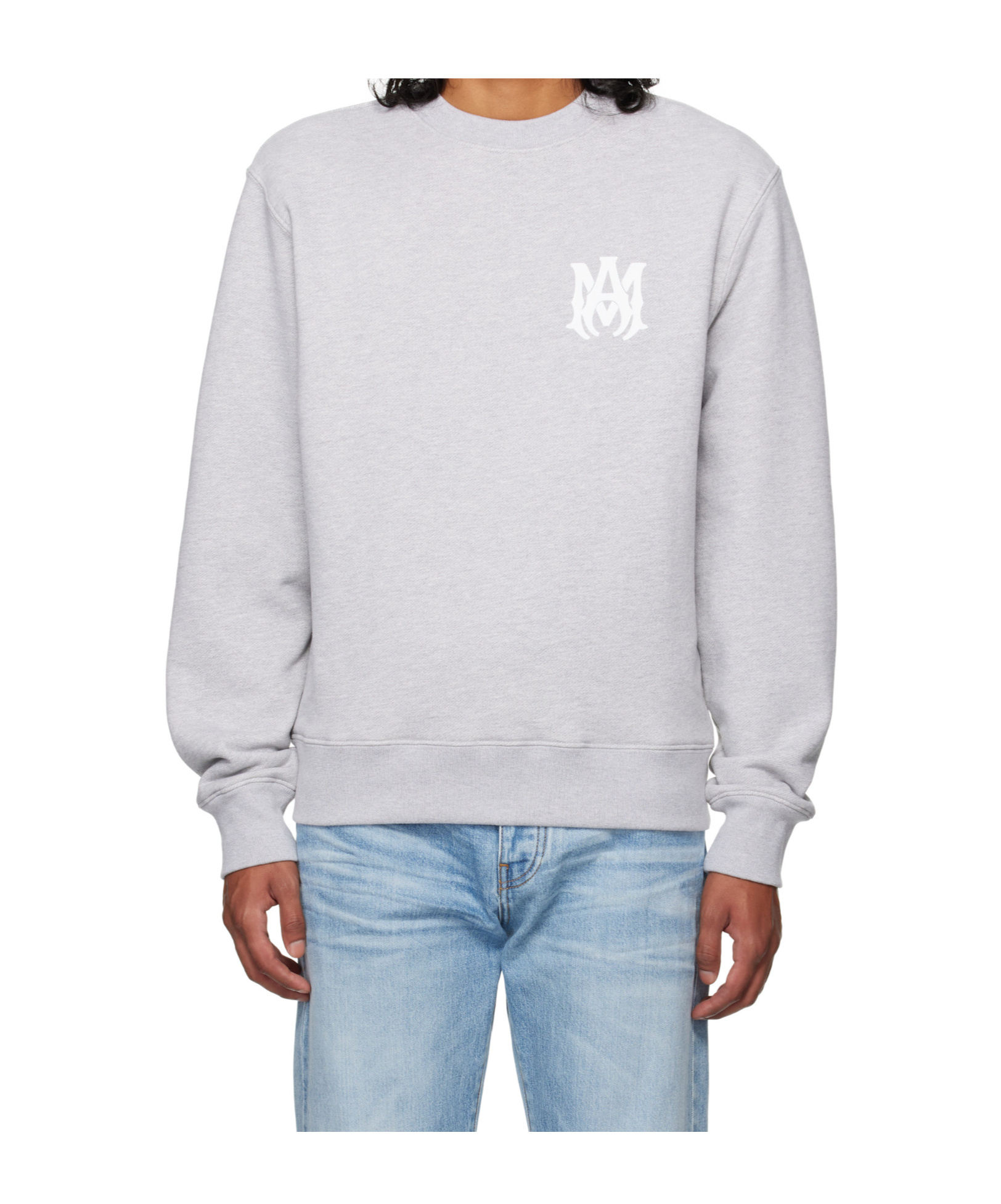 Shop Amiri Long-sleeved Sweater In White