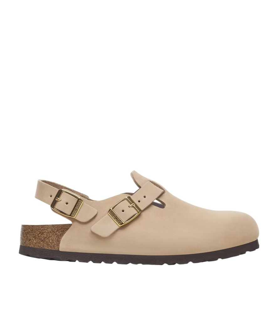 Birkenstock Nubuck Leather Sandals In Neutral