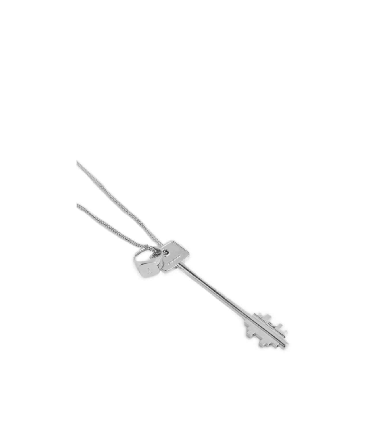 Rabanne Key-pendant Necklace In Metallic