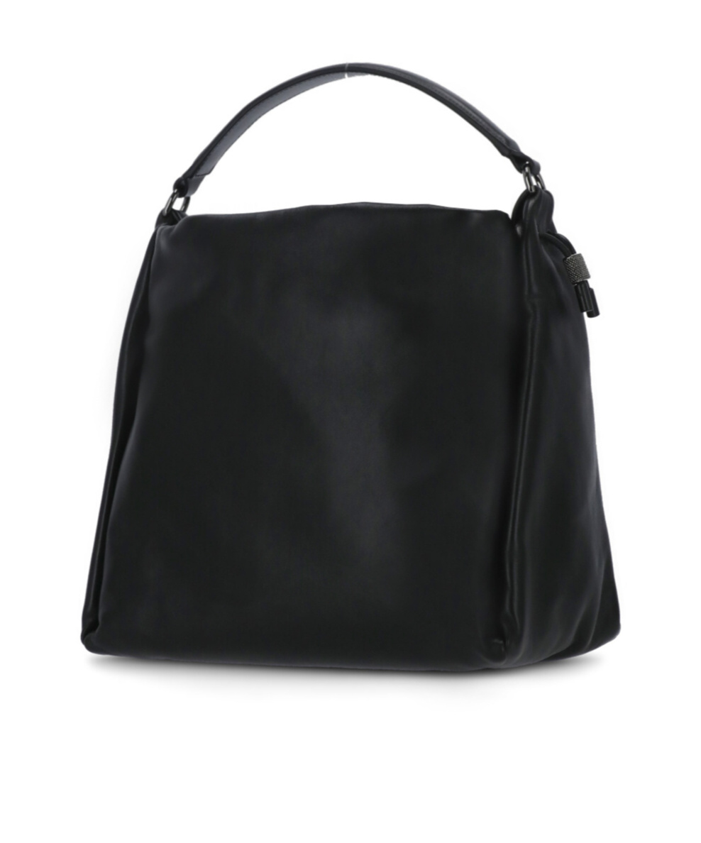 Brunello Cucinelli Drawstring Tote Bag In Black