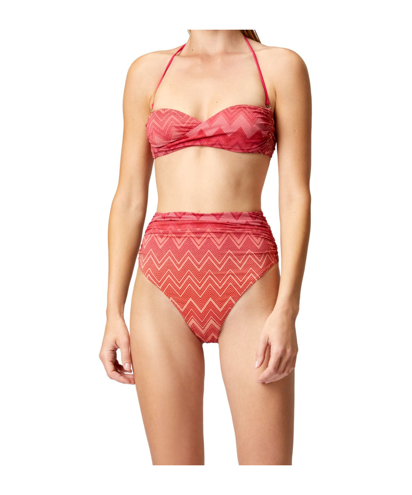 Shop Missoni Zig Zag Bikini In Red