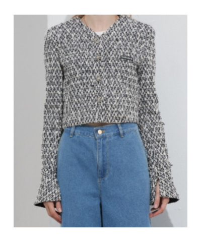 Marissa Chiara V-neck Casual Jacket In Gray
