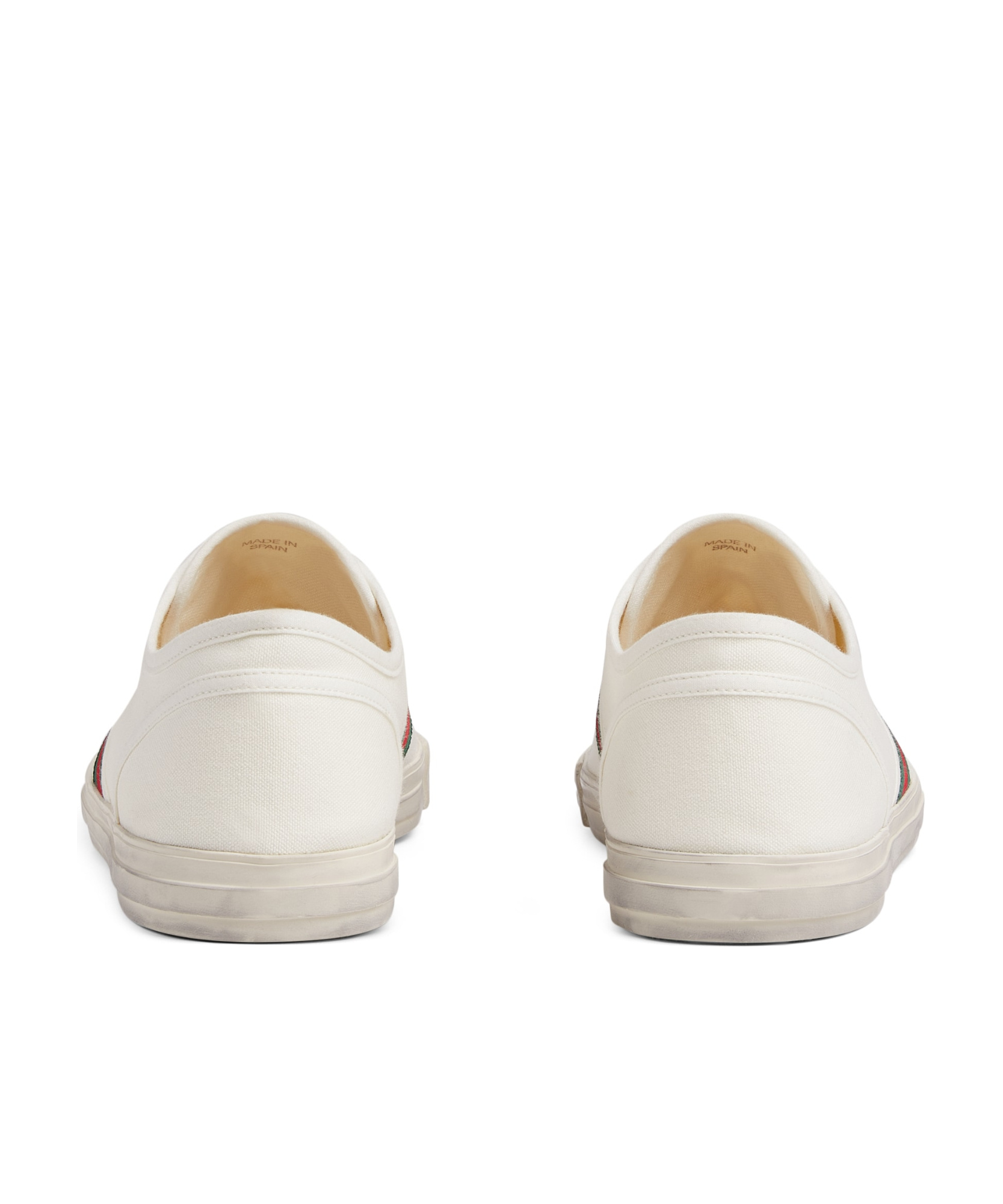 Gucci Stripe Detailed Low-top Sneakers In White