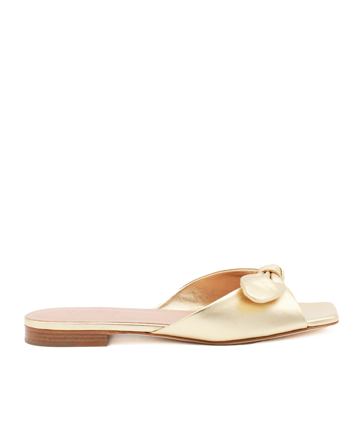 Malone Souliers Vargas 10 Metallic Leather Mules In Nude