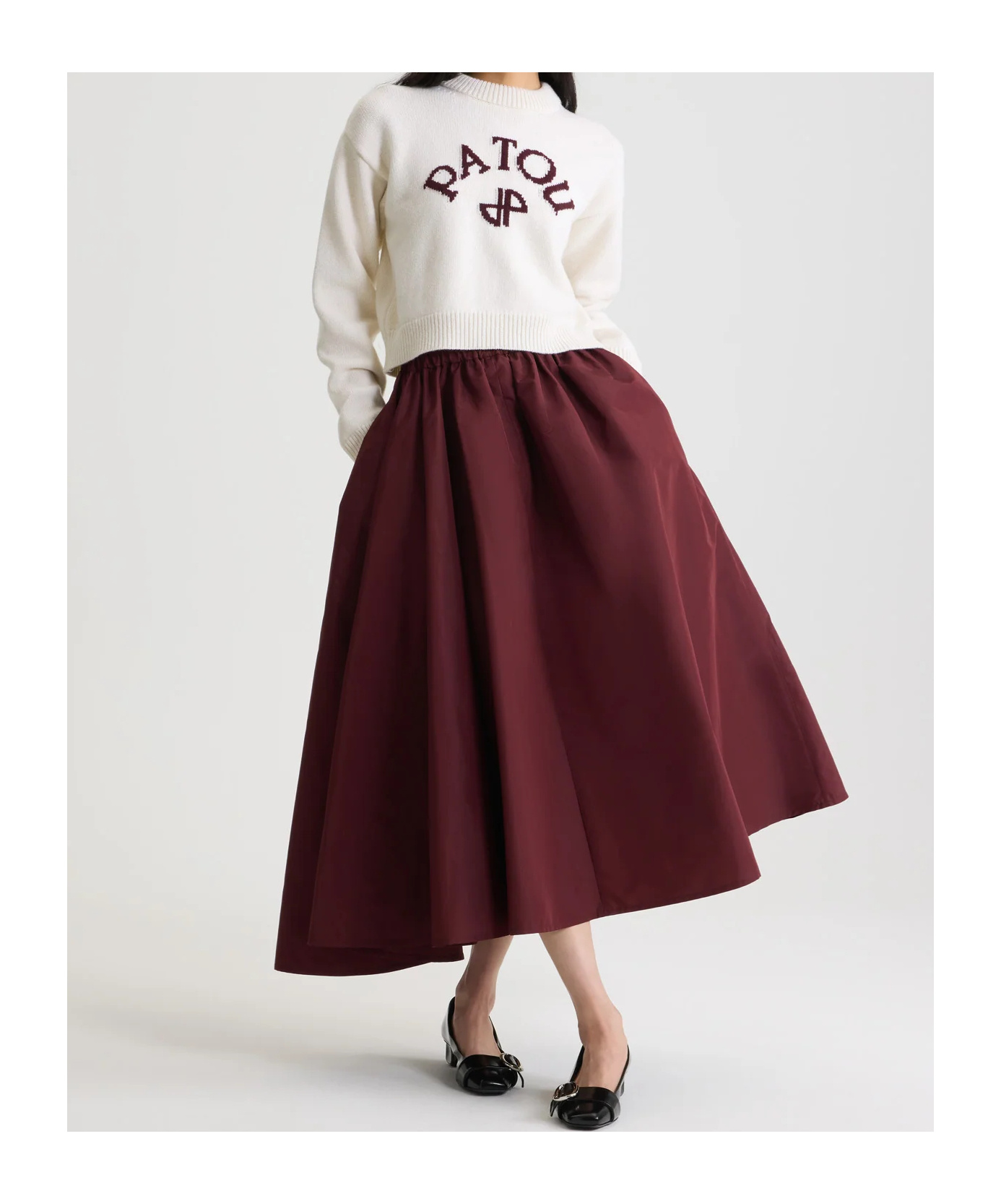 Patou Logo And Jp Monogram Intarsia Wool And Cashmere Jumper Clothing In Neutral