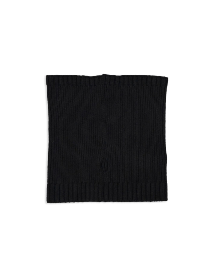 Stone Island Logo-patch Knitted Scarf In Black