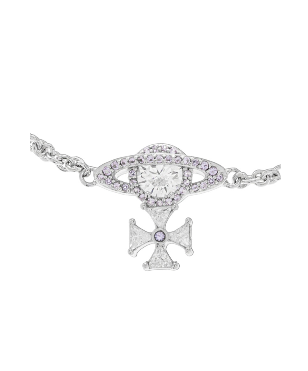 Vivienne Westwood Mila Embellished Bracelet In Brown