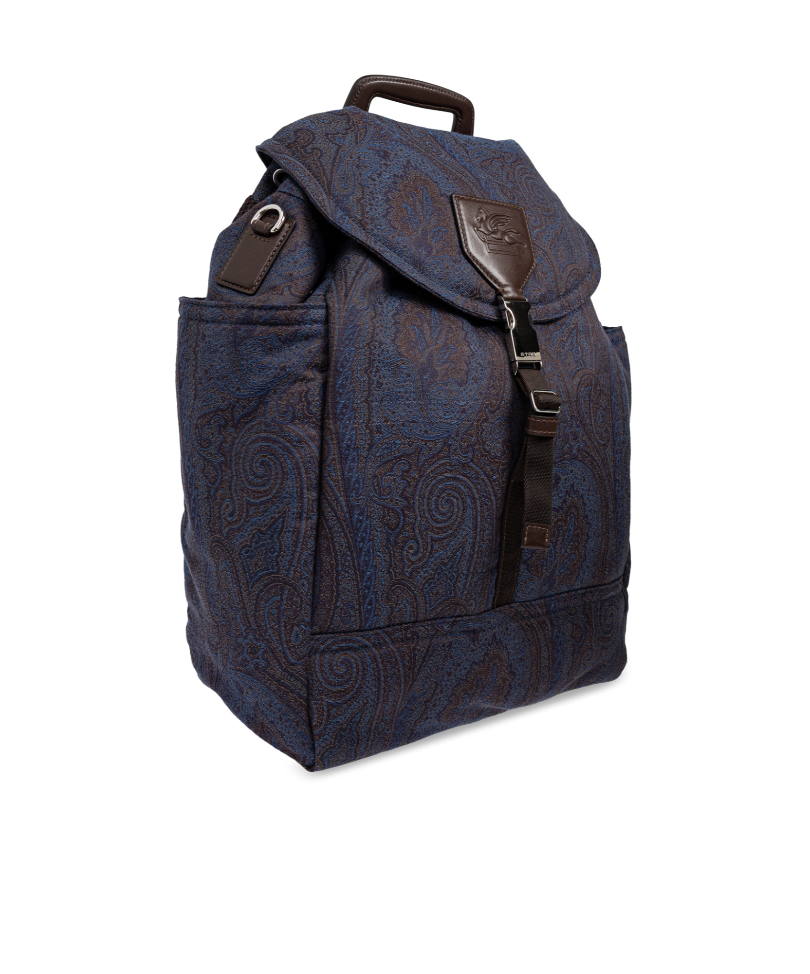 Etro Logo Backpack In Black