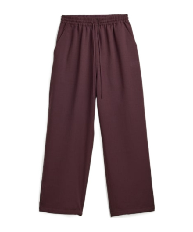Y-3 3-stripes Track Pants In Burgundy