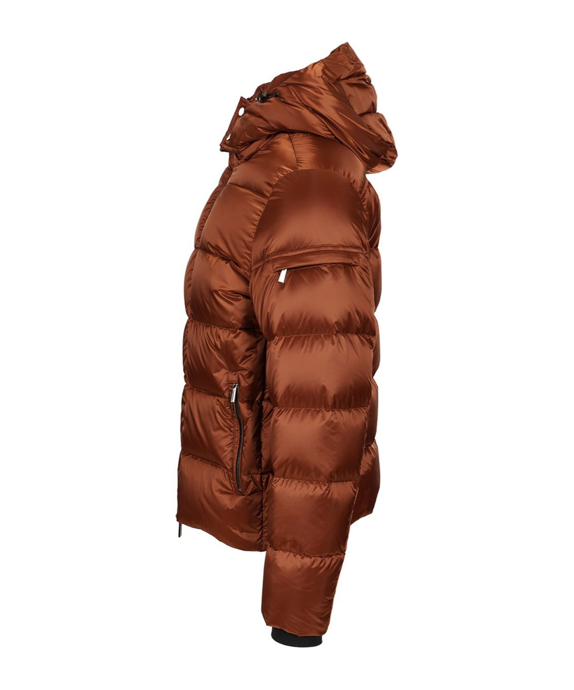 Moorer Hooded Quilted Jacket In Brown