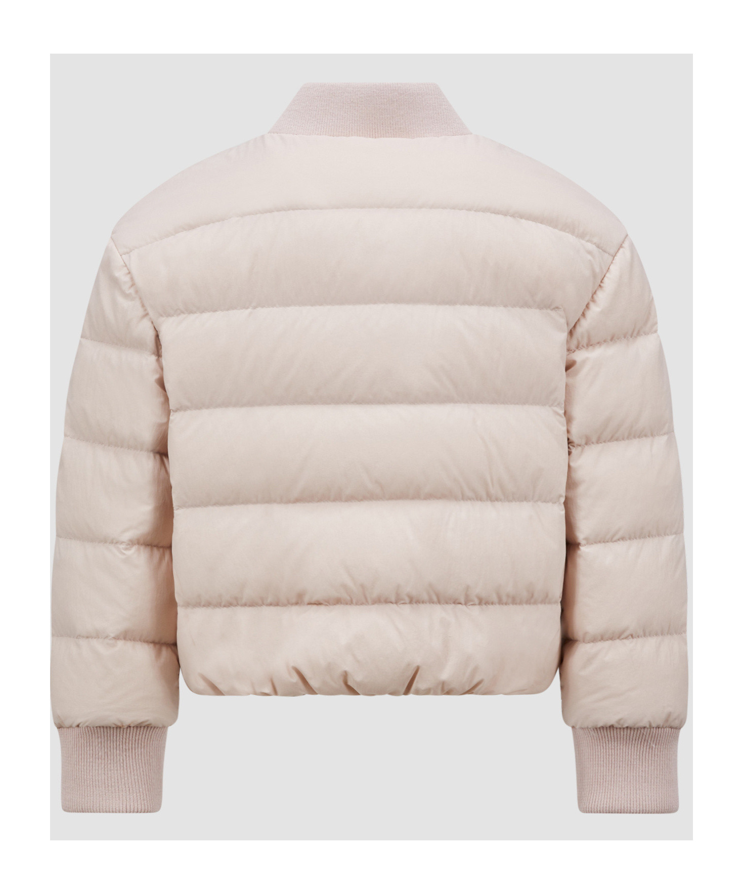Moncler Long-sleeved Down Jacket In Nude