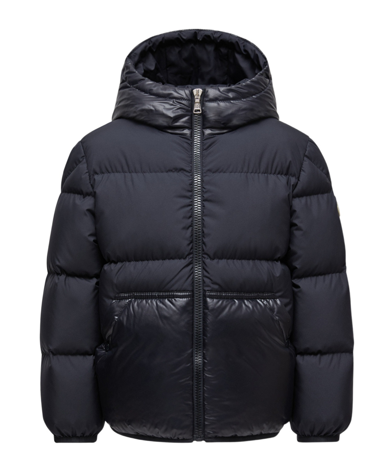 Moncler Barin Hooded Down Jacket In Blue