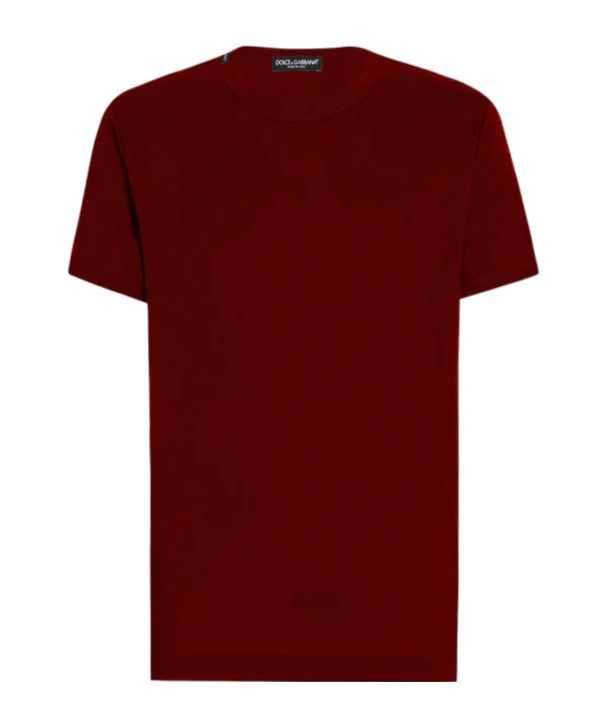 Dolce & Gabbana Logo-detail Crew-neck T-shirt In Red