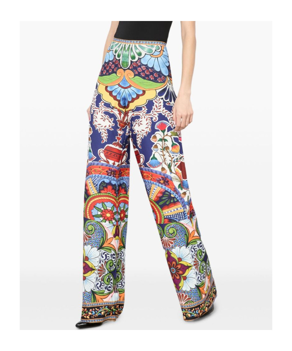 Alice And Olivia Printed Casual Pants In Multicolor