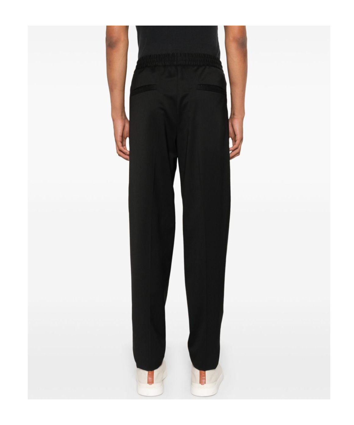 Zegna Elastic Casual Pants In Black