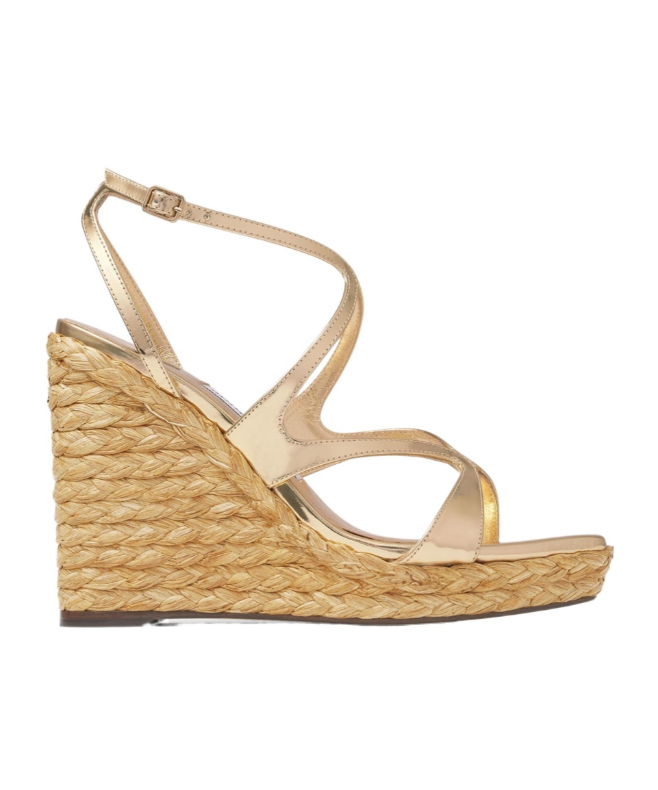 Jimmy Choo Ayla 110 Wedge Sandals In Nude
