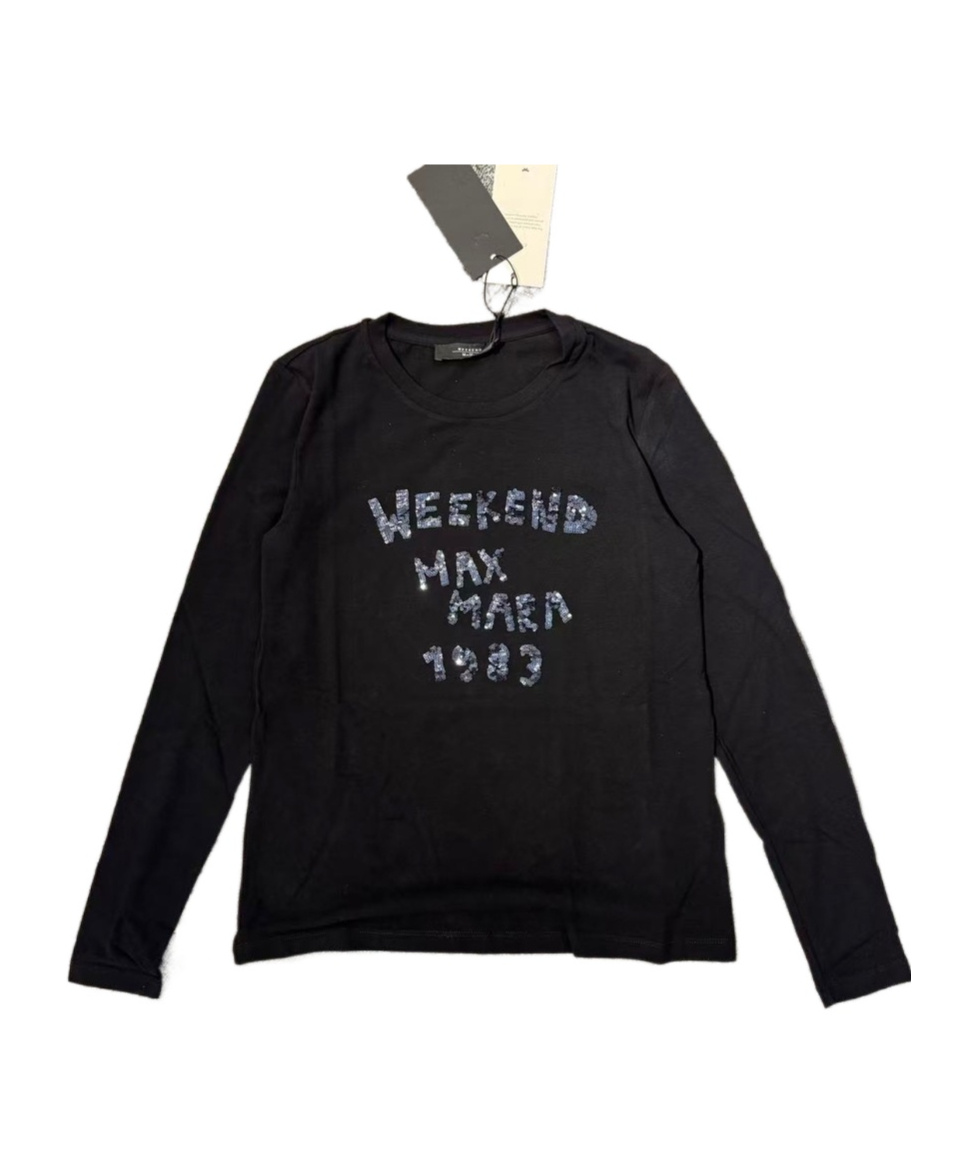 Weekend Max Mara Long-sleeved T-shirt In Black