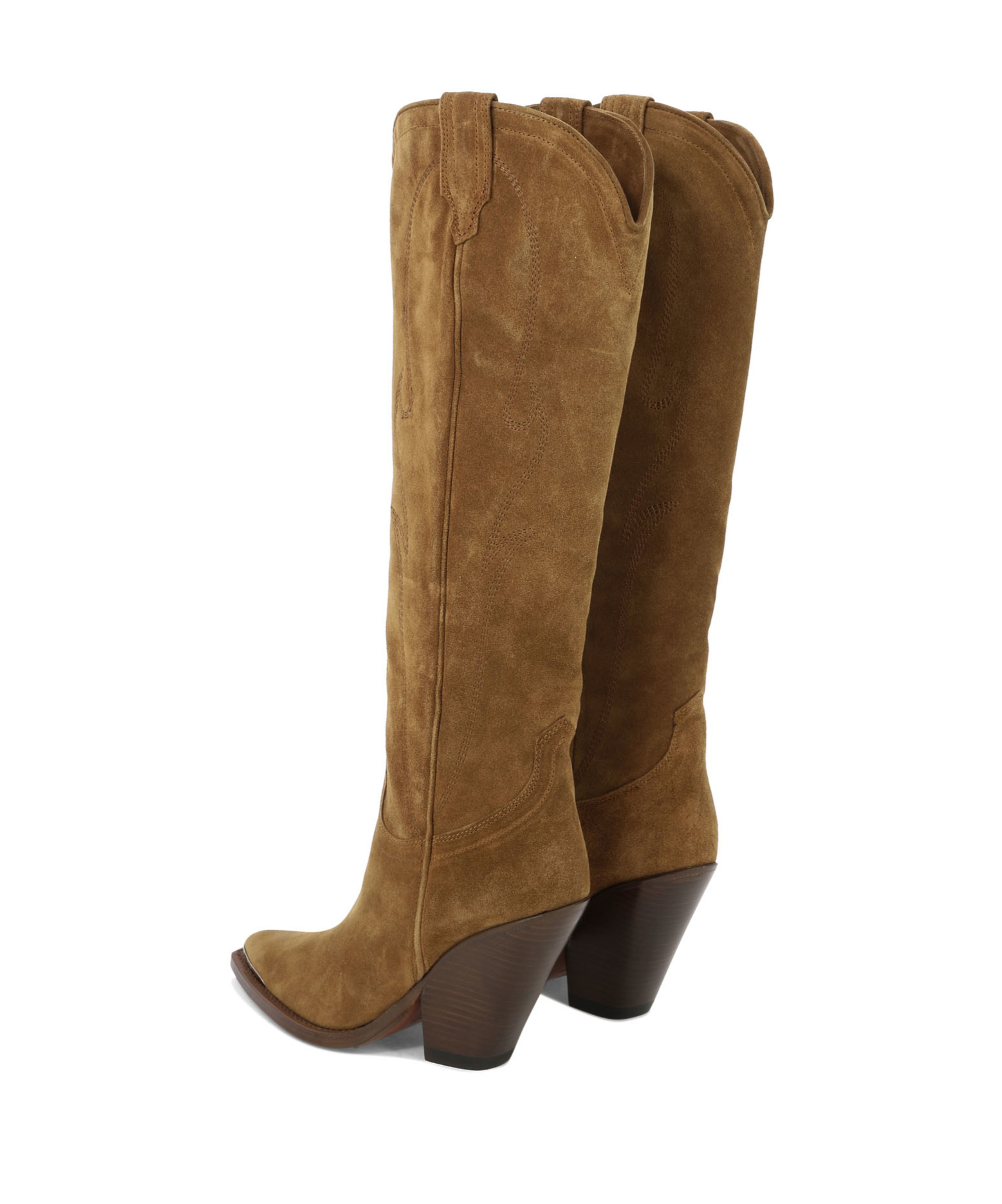 Sonora 90mm Suede Pointed-toe Boots In Brown