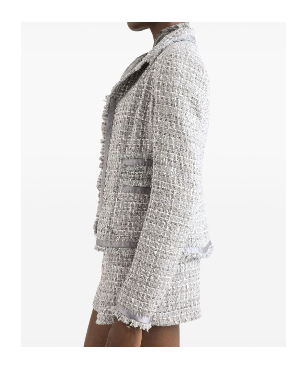 Dolce & Gabbana Dolce&gabbana Women Jacket In Grey Lamé Bouclé