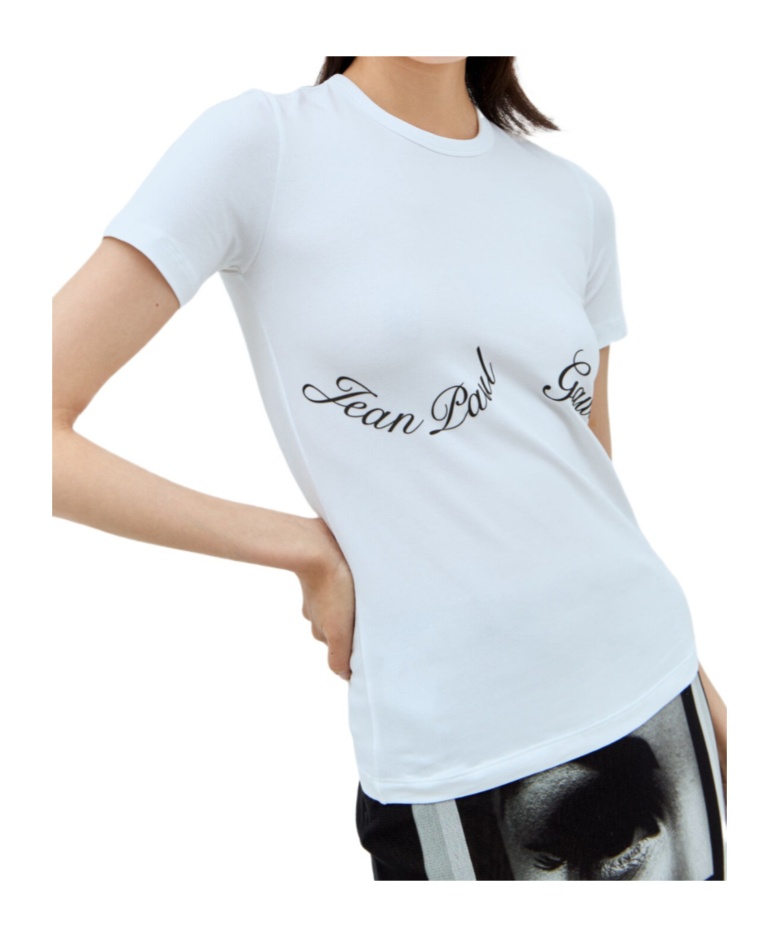 Jean Paul Gaultier Logo-lettering Cotton T-shirt In Blue