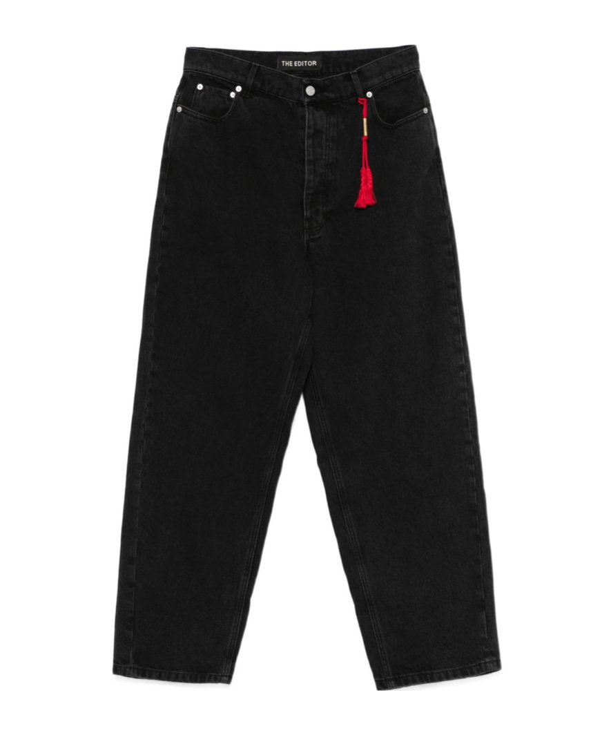 The Editor Denim Loose-fit Jeans In Black