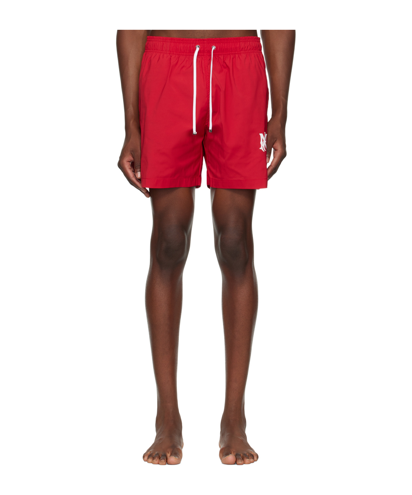 Amiri Core Drawstring Swimsuit In Red