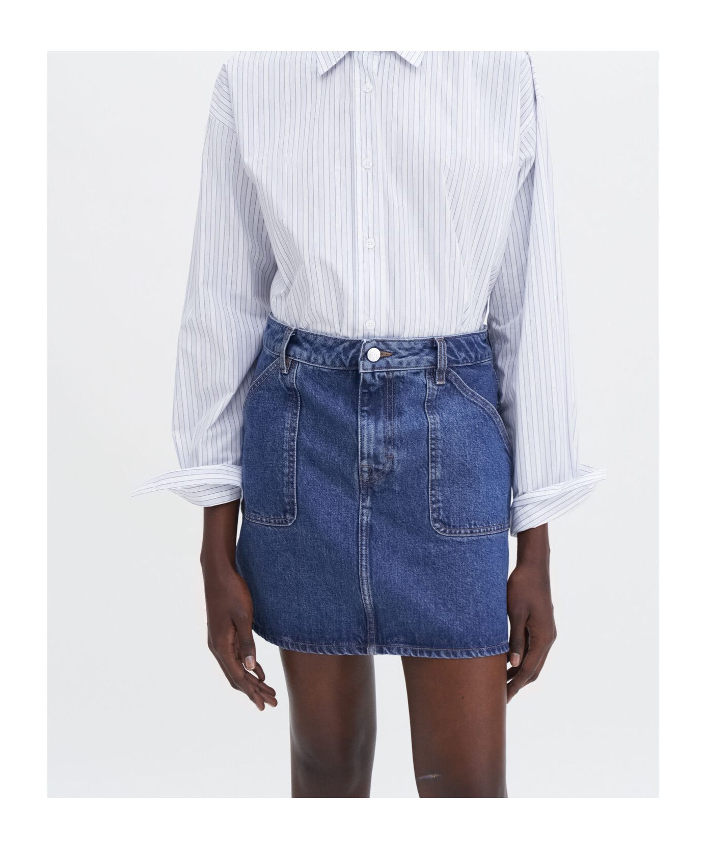 Filippa K Denim Mini Skirt In Blue