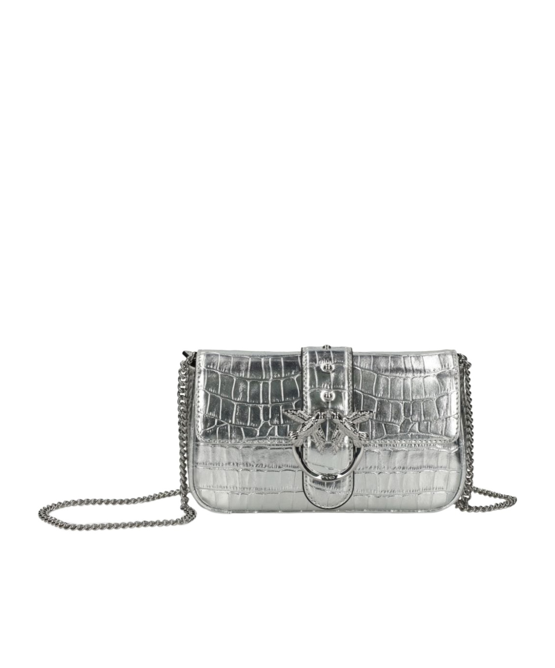 Pinko Love One Crossbody Bag In Gray