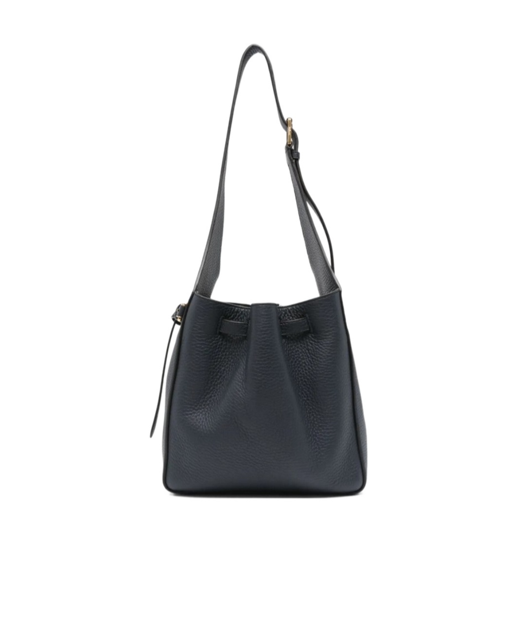 Mulberry Lyra Drawstring Leather Bucket Bag In Black
