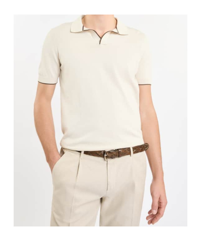 Fay Polo-collar T-shirt In White