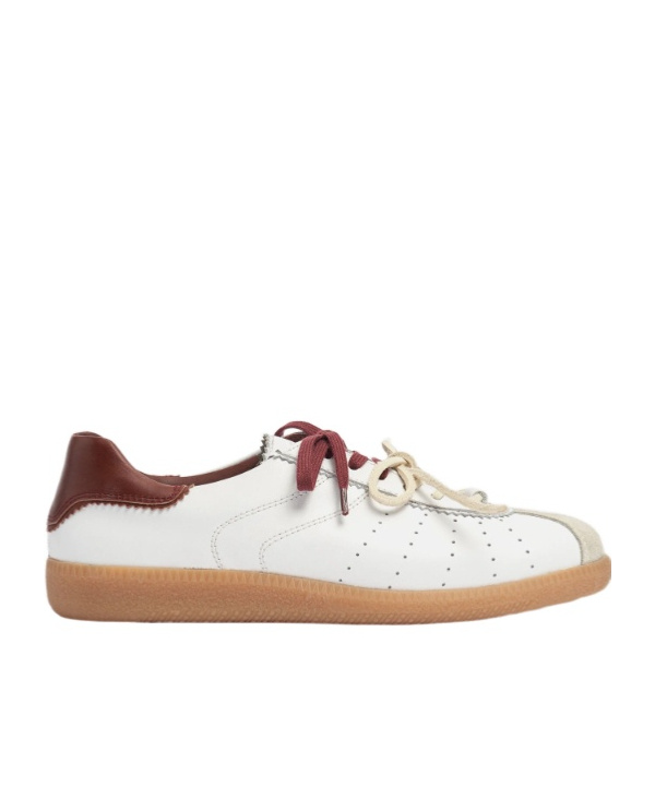 Scarosso Mariate Lace-up Sneakers In White - Calf
